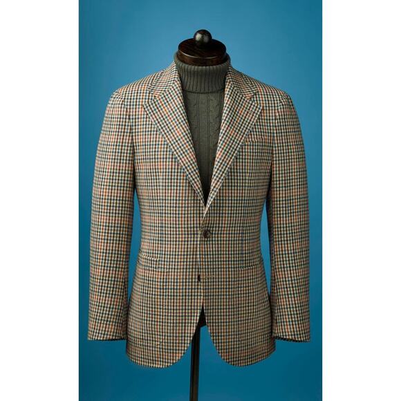 Men’s Clissold Peacock Check Sport Blazer Size 44 - Picture 1 of 6